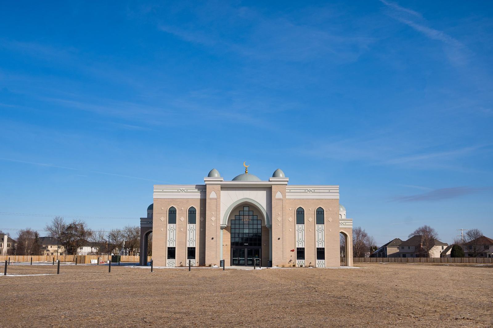 Front elevation with domes of the Interfaith Community and Congregational Centre by Feel and Bari